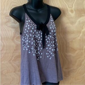 Free people Floral Embellished  Tank Top size XS